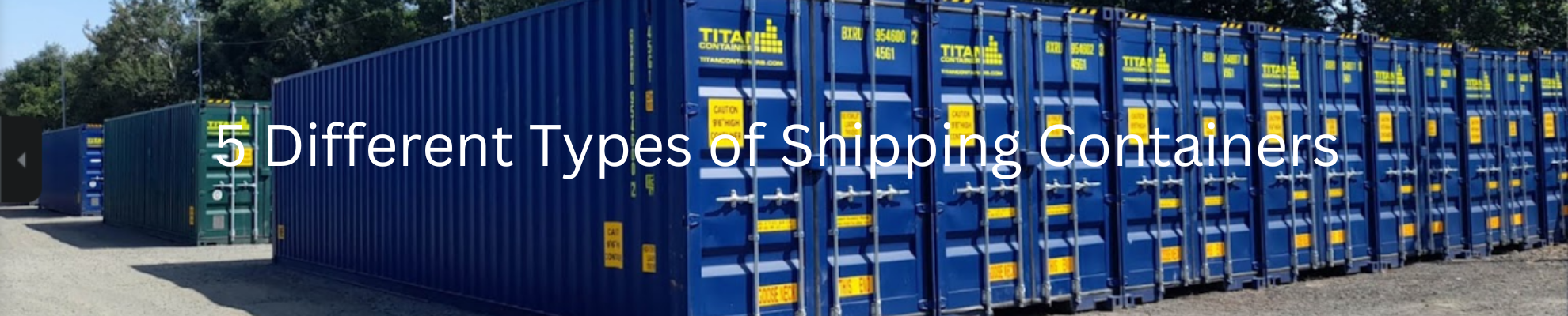 5 Different Types of Shipping Containers | Riseonic Shipping Lines